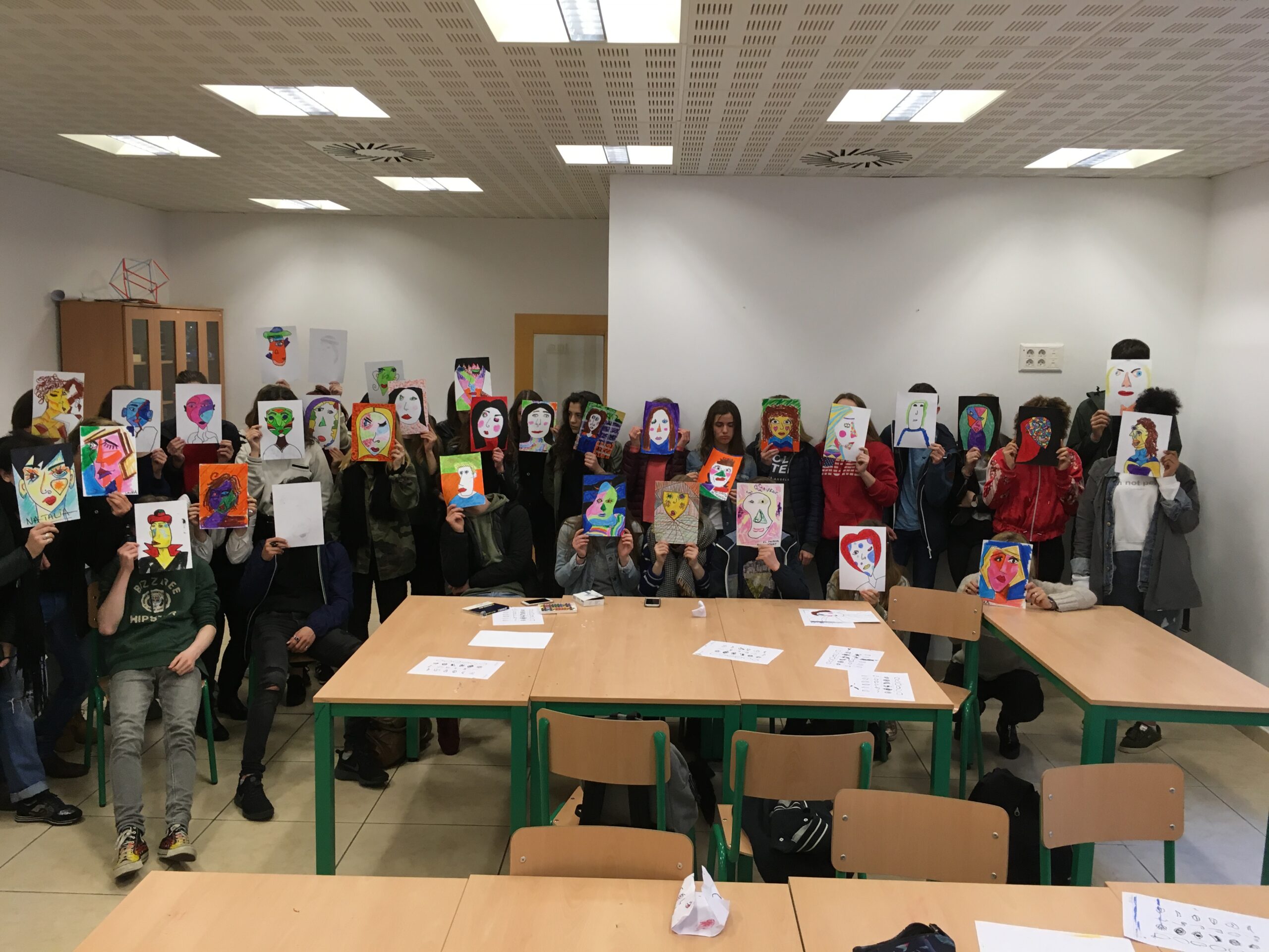 Matí d'art amb els alumnes de França