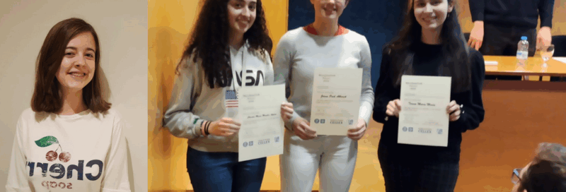 Dues alumnes a la European Girls' Mathematical Olympiad